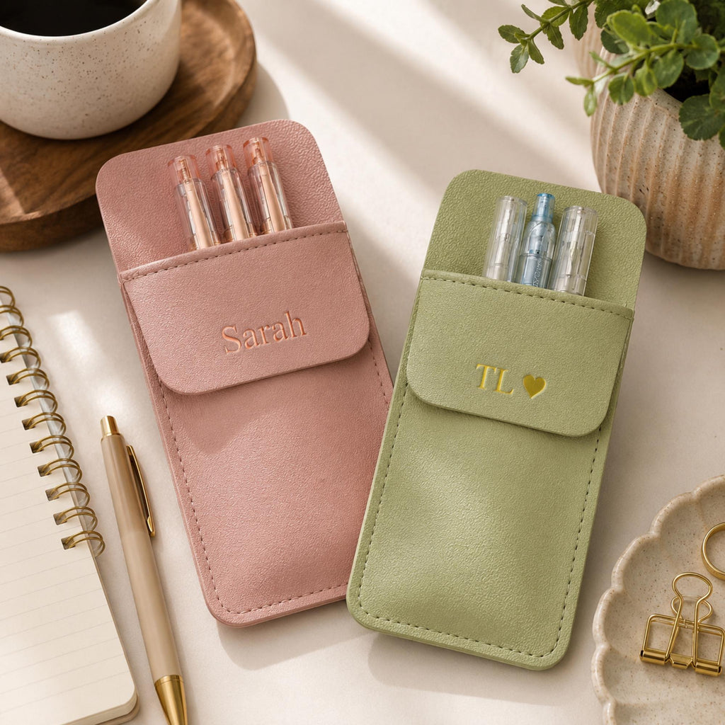 Personalised Leather Pen Pouch
