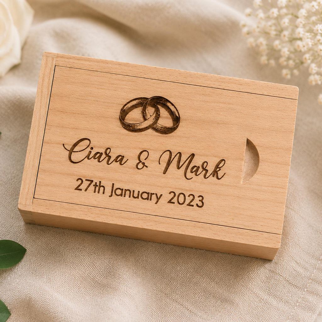Personalised Wooden Block USB Box Set