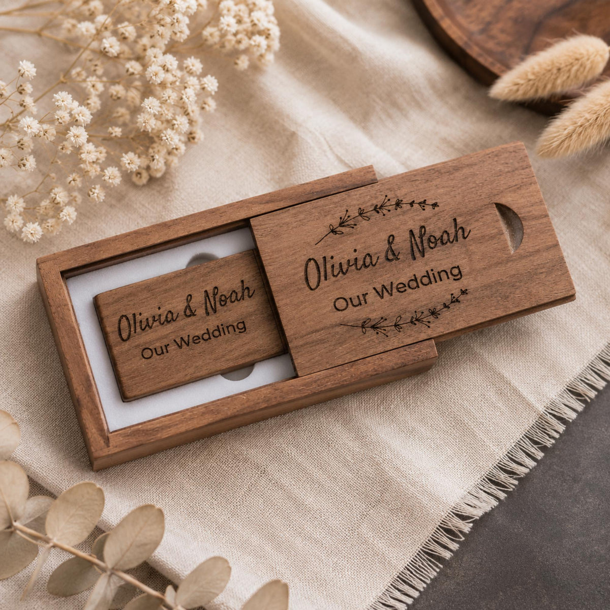 Personalised Wooden Block USB Box Set
