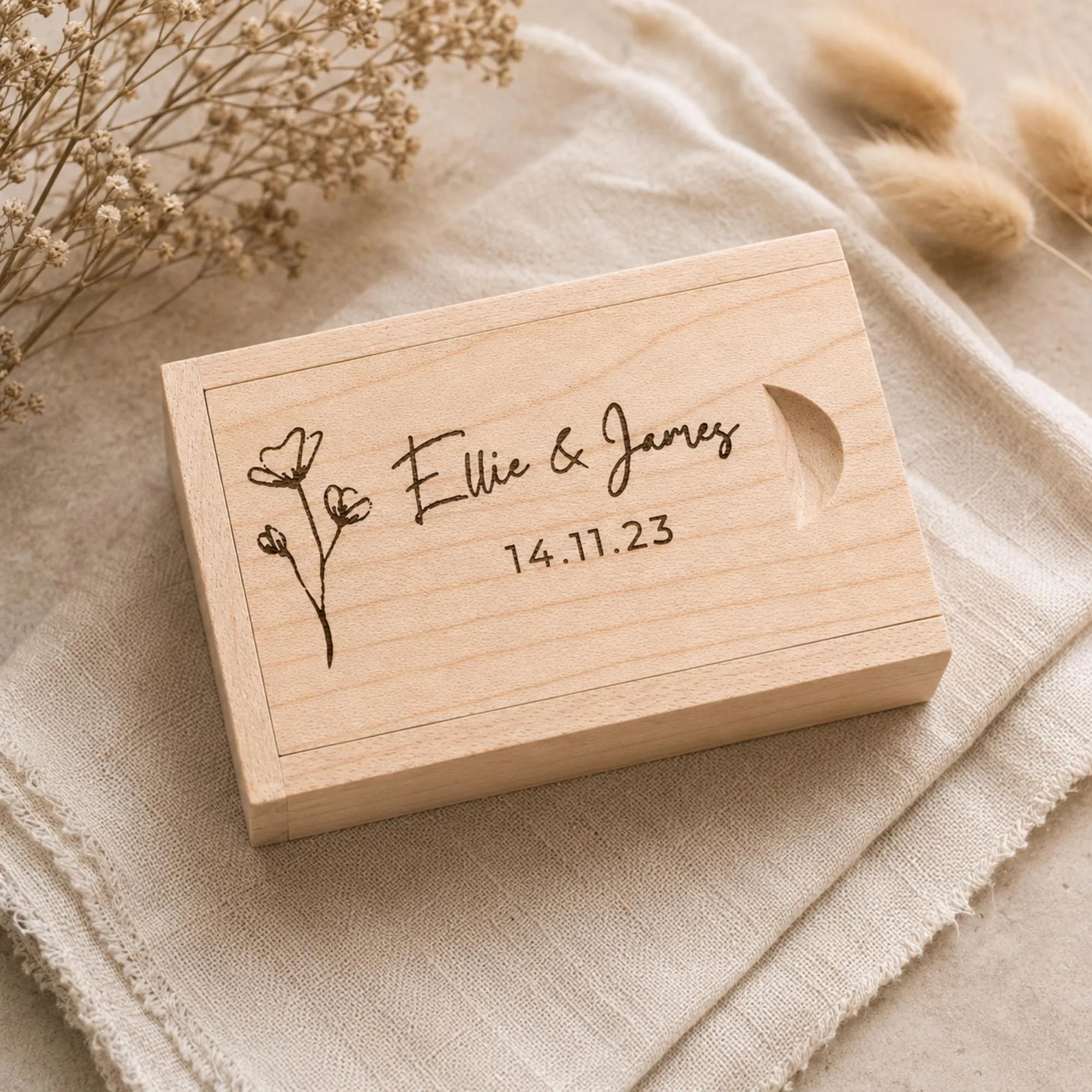 Personalised Wooden USB Box 2.0 & 3.0