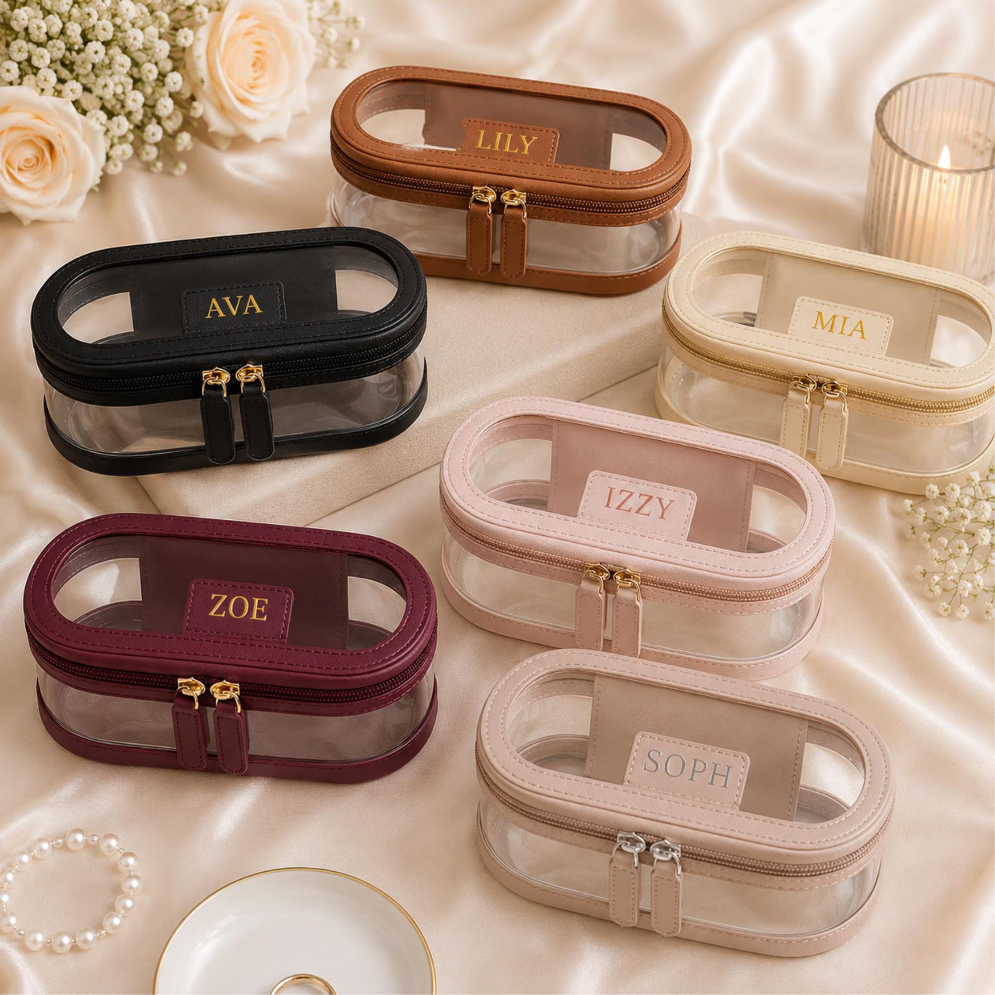 Personalised Clear Cosmetic Bag