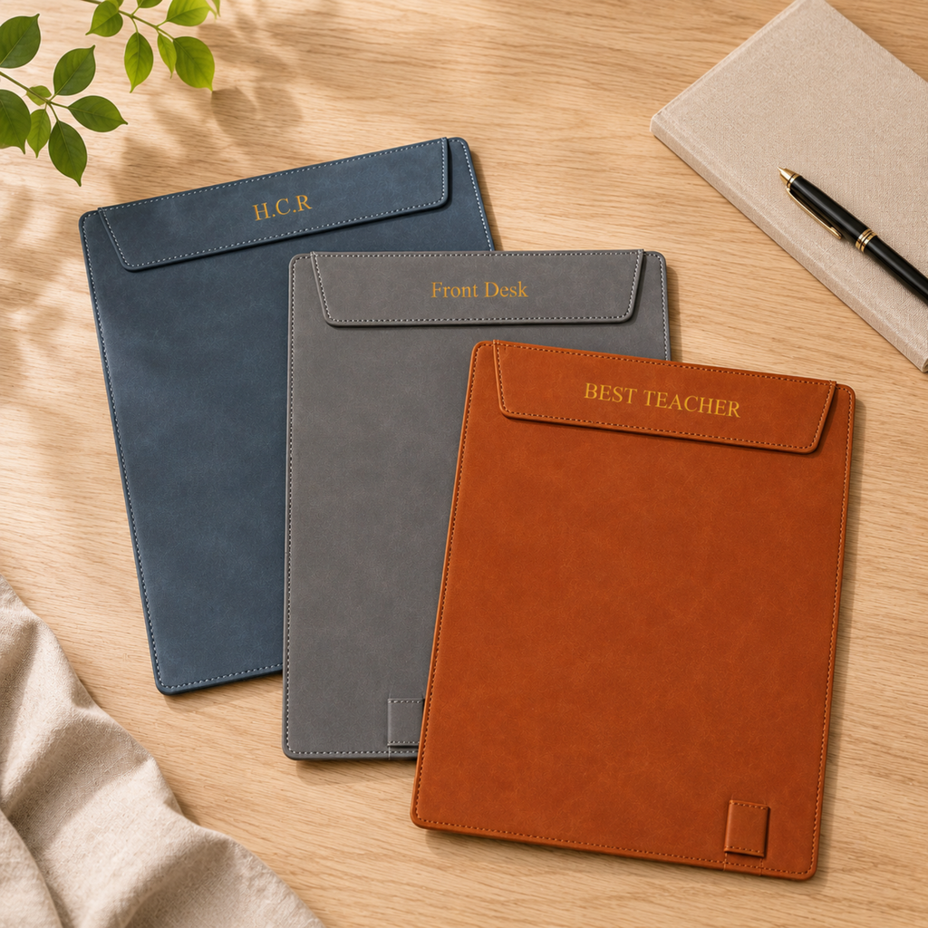 Personalised Leather Portfolio Clipboard