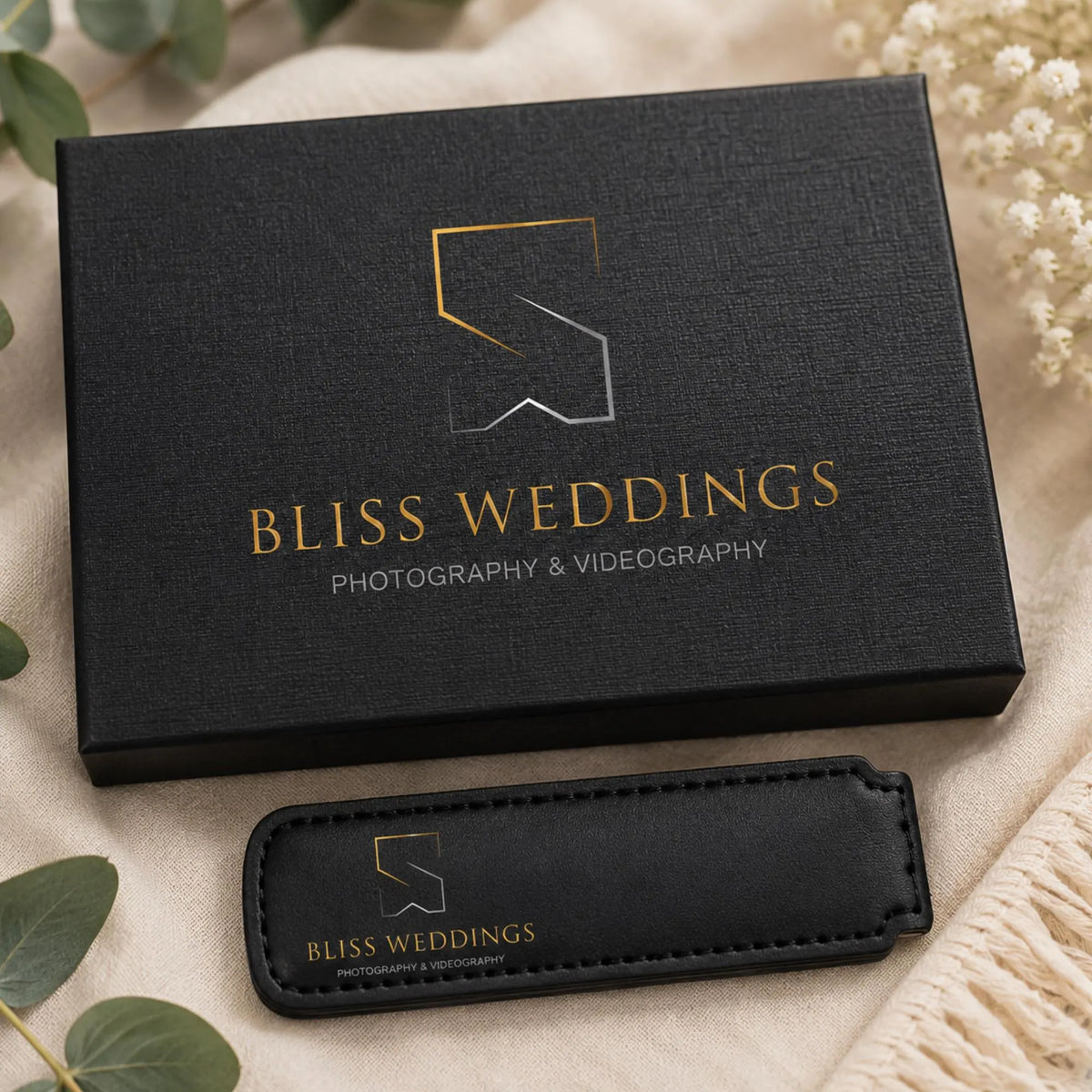 Personalised Leather USB With Card Presentation Box