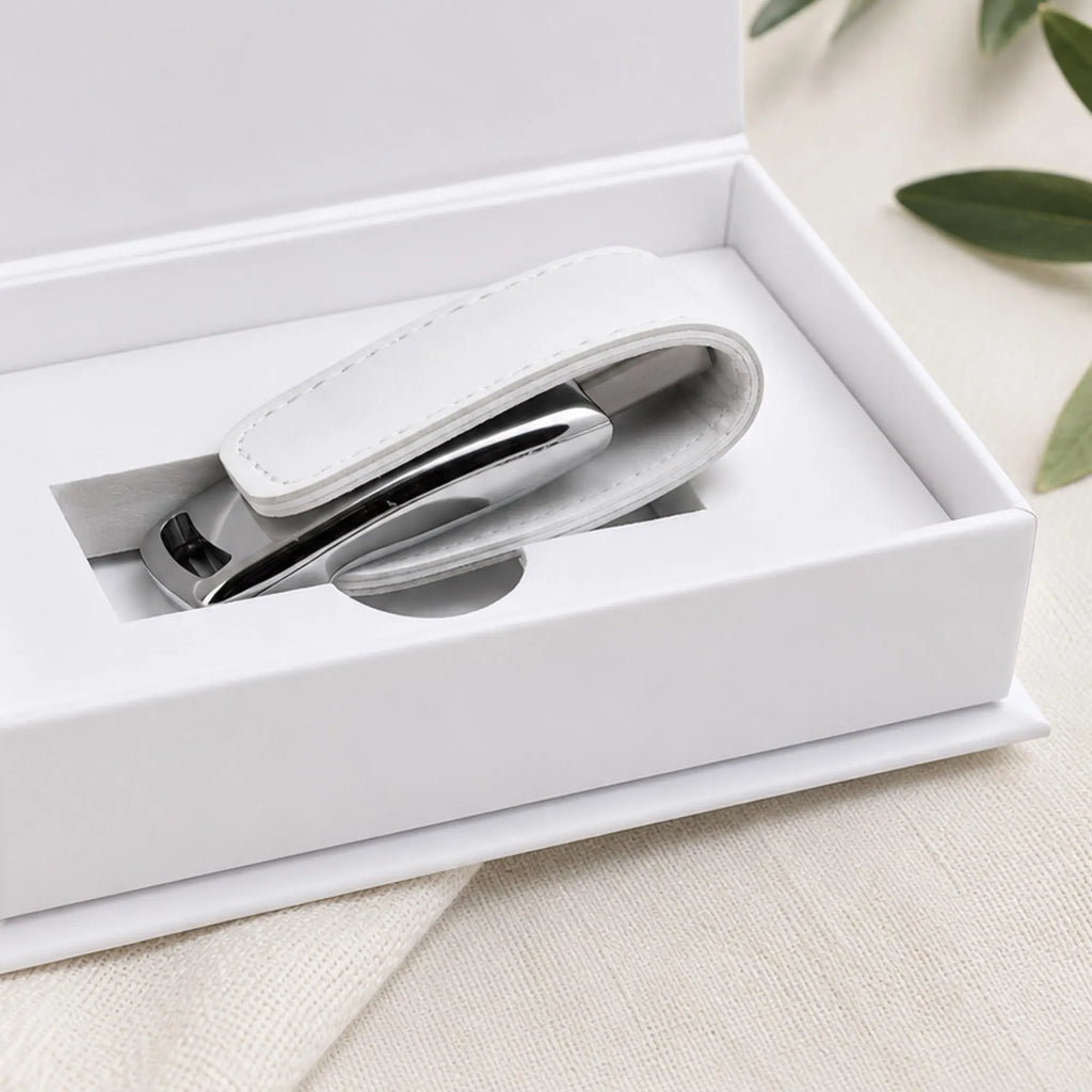 Personalised Leather USB With Card Presentation Box