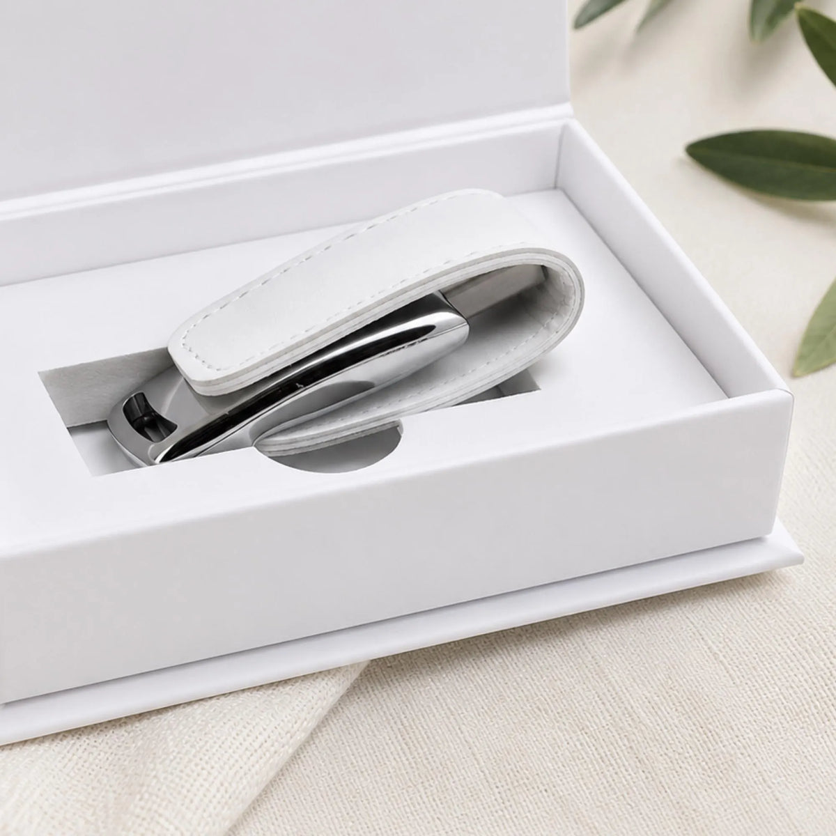 Personalised Leather USB With Card Presentation Box