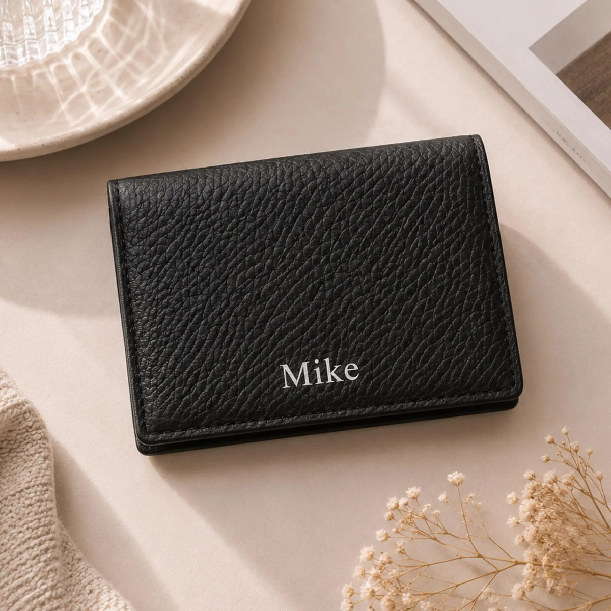 Personalised Genuine Leather Card Wallet