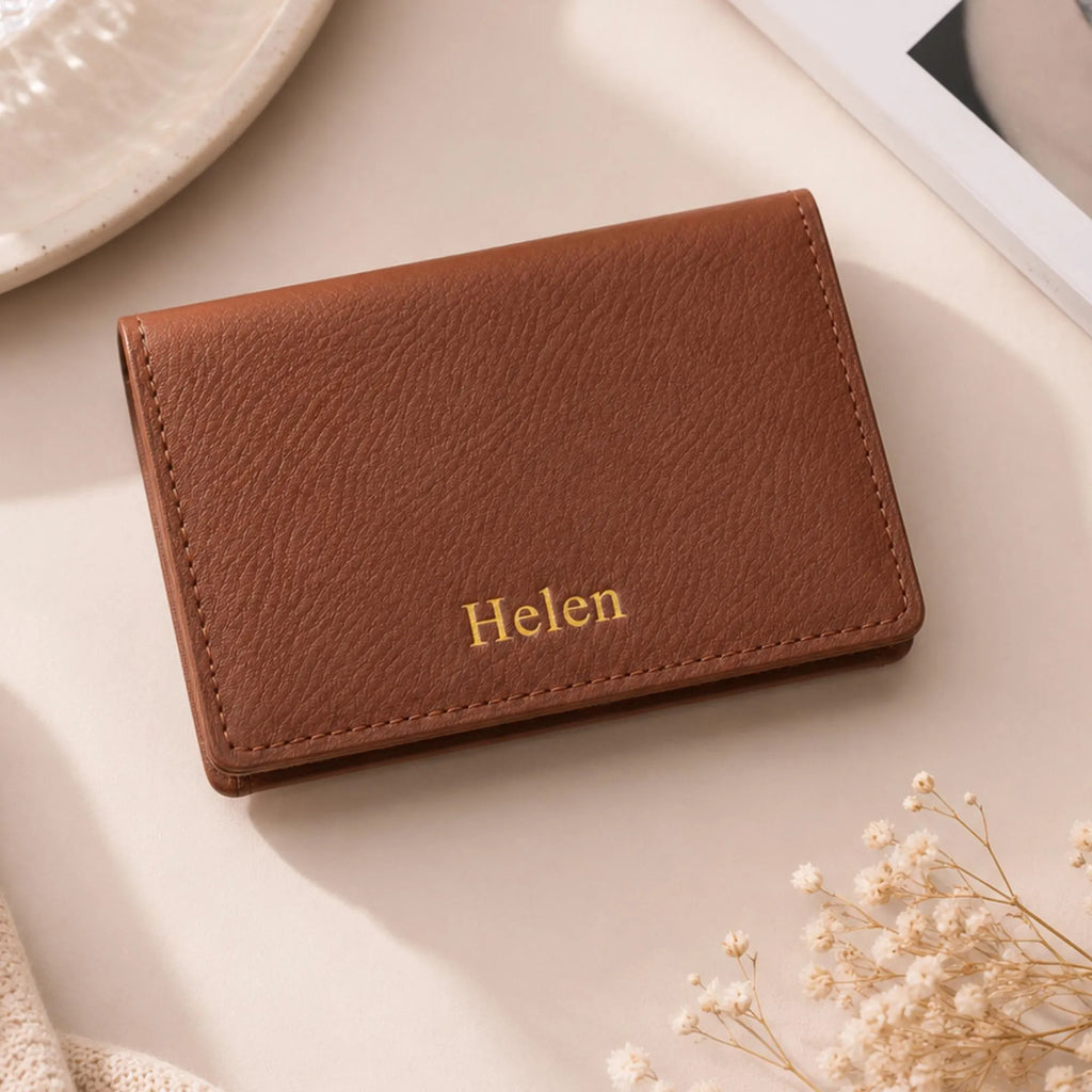 Personalised Genuine Leather Card Wallet