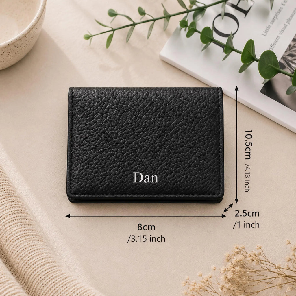 Personalised Genuine Leather Card Wallet